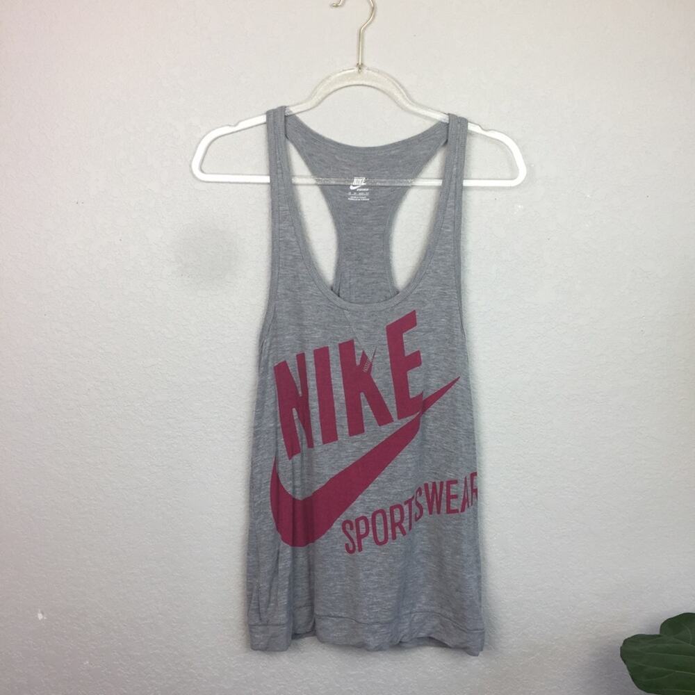 NIKE Gray Racerback Tank Size XS